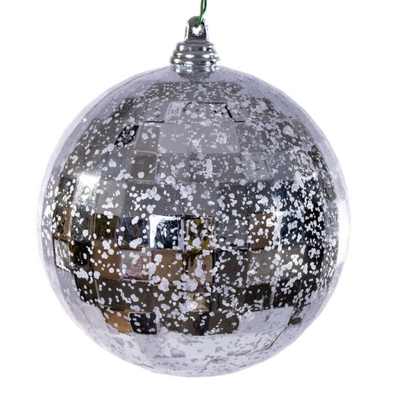 4" Silver Mirror Mercury Orn 6/Bag