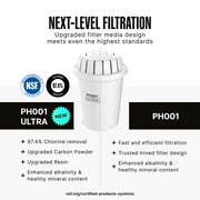 Invigorated Water PH001 Ultra Alkaline Water Filter, 96 Gallons, Multi-Stage Filtration, 1-Pack