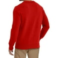 thumbnail image 4 of Men V Neck Dress Sweater Knit Long Sleeve Casual Slim Fit Pullover Sweater Red XL, 4 of 4