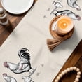 thumbnail image 3 of Chicken Table Runner 36 Inches, Vintage Rustic Farmhouse Animals Text Bed Runner Dresser Scarves Tabletop for Indoor Outdoor Parties/Ceremony/Banquet, 13"x 36", 3 of 9