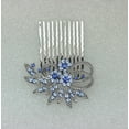 thumbnail image 3 of Faship Gorgeous Blue Rhinestone Crystal Floral Hair Comb, 3 of 4