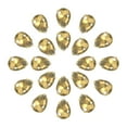 thumbnail image 1 of Unique Bargains 20Pack Teardrop Sew on Rhinestone - 18x13mm Glass Teardrop Crystal Rhinestones in Gold Prong Setting (Coffee), 1 of 7