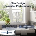 thumbnail image 4 of Lasko 20" Classic Box Fan with Weather-Resistant Motor, Portable Cooling Floor or Window Fan, 3 Speeds, White, B20200, 4 of 16