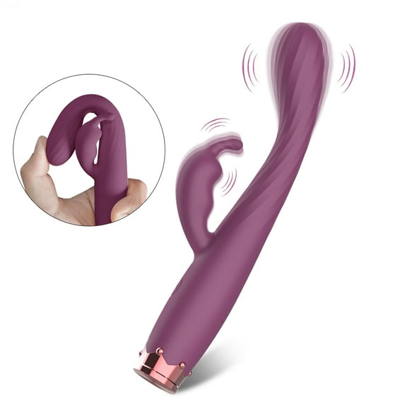 Xbonp G-Spot Vibrator for Women Finger Vibrator Rabbit Vibrators Thrusting Sex Toys（Purple）