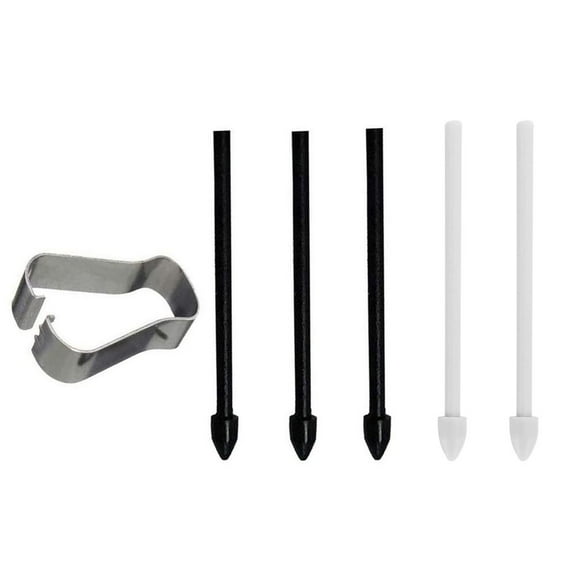 Durable Substite with Metal Clip Pen Point Stylus Refill Tool Replacement Nib Touch Pen Tips BLACK&GREY