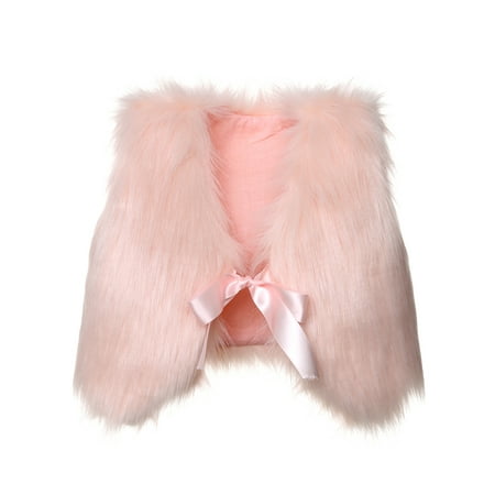 

Bmnmsl Baby Coat Faux Fur Vest Waistcoat Warm Winter Outwear Jacket Tops