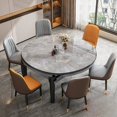 thumbnail image 4 of Wooden Modern Dining Tables Extendable Balcony Round Kitchen Dining Tables Coffee Luxury Tavolo Pranzo Home Furniture SR50DT My Lux Decor Round, 4 of 6