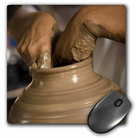 3dRose Nicaragua, Catarina. Pottery wheel and clay - SA14 JME0129 - John and Lisa Merrill, Mouse Pad, 8 by 8 inches
