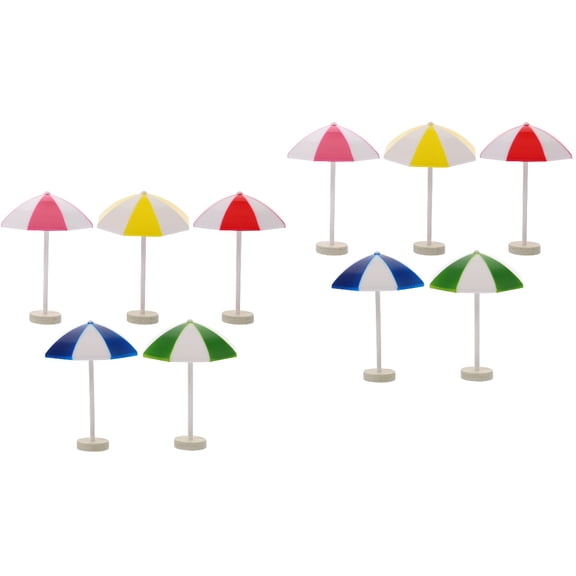 10 Pack Mini Hawaiian Cocktail Umbrellas, Small Decorative Picks for Crafts, Tropical Party Decorations and Themed Events