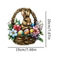 thumbnail image 3 of Binwennn Cute Little Chicken Big Eyed Chicken Resin Ornament Hanging Foot Chicken Stained Glass Window Hangings Rectangular Easter Bunny Hanging Door Sign Acrylic Rabbit Decoration For Shop Home Party, 3 of 8