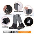 thumbnail image 5 of Hikenture Polainas para piernas con cremallera impermeable, polainas ultra antidesgarros para senderismo, polainas impermeables para botas para hombres y mujeres, polainas ajustables para za, 5 of 5
