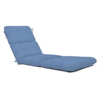 Casual Cushion Solid Sunbrella® Fabric 1-Piece Outdoor Chaise Cushion, 22.5"W x 74"L, Cast Ocean