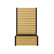 Enclo Privacy Screens 6ft H Outdoor Freestanding Wood Privacy Fence Screen Panel w/ Planter Box for Deck, Yard, Pool, & Patio, Raised Cedar Garden Bed for Plants & Flowers, Concord EC18037 (1 Screen)