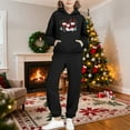 thumbnail image 2 of Piuwrlz Children's Sweatsuits Sets Girls Two Piece Jogger Set Pocket Christmas Round Neck Sweats and Sweatpants Black Size 5 Years, 2 of 9