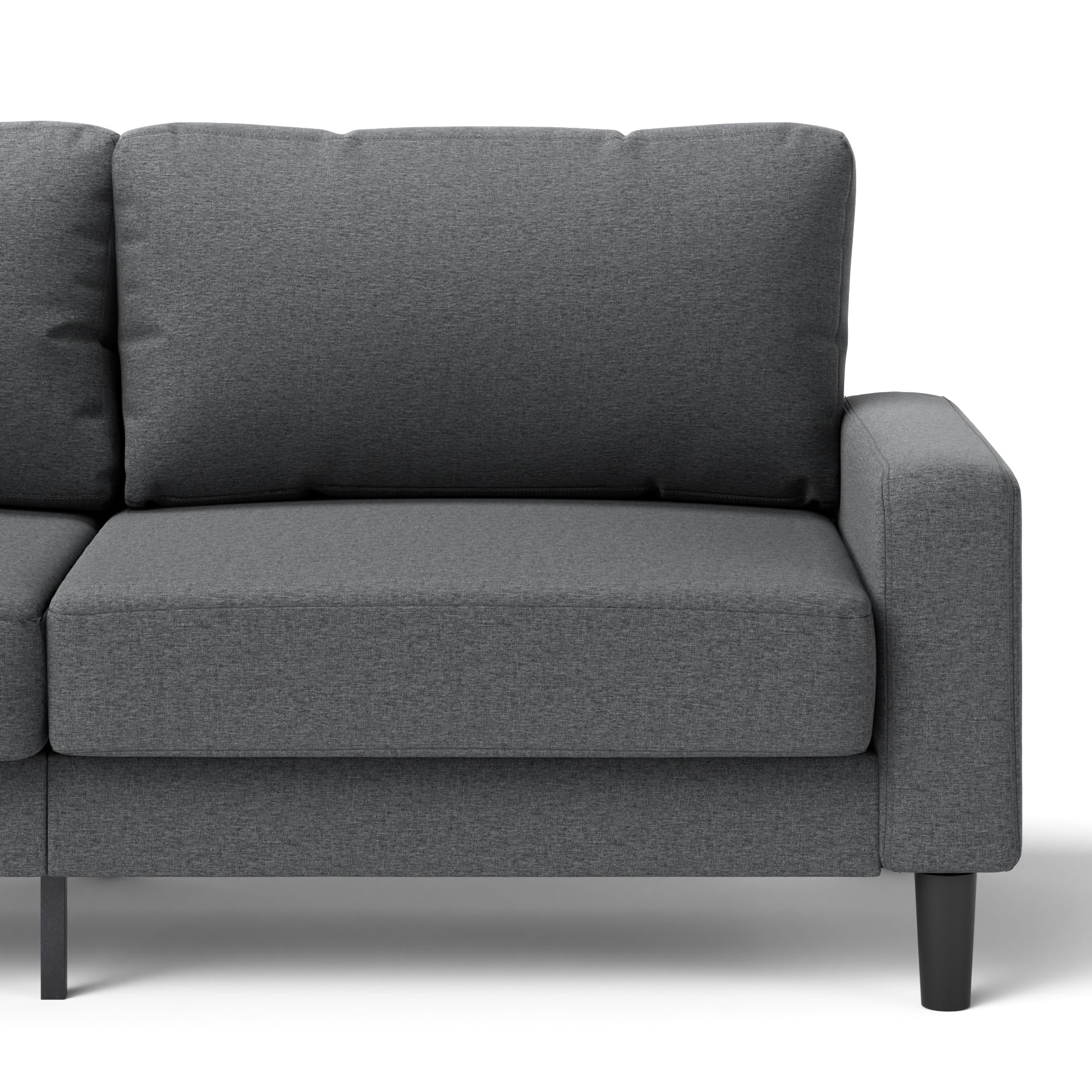 Zinus 76" Harmony Indoor Fabric Sofa, Dark Gray