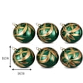 thumbnail image 4 of Aurorax Shatterproof Christmas Ball Ornaments Set,6 Pack Christmas Tree Ornaments Balls Set,Green Floral Green Plastic Christmas Decorations for Home Indoor Xmas Tree, 4 of 7