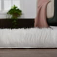 thumbnail image 5 of Ghouse Round White Area Rug 5 feet, Thick and Fluffy Faux Sheepskin Machine Washable Circle Plush Carpet, Faux Sheepskin Rug for Living Room, Bedroom, Kids Room, 5 of 5