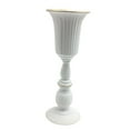 thumbnail image 2 of Metal Flowers Vase Pot Holder Indoor Plant Bud Artificial Flowers Succulent Table Centerpieces for Office Dining , White, 2 of 7