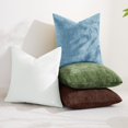 thumbnail image 6 of decorUhome 24x24 Set of 2 Throw Pillow Covers, Decorative Soft Chenille Pillow Covers for Couch, Olive Green, 6 of 7