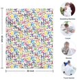 thumbnail image 4 of Math Equations Colorful Pi Symbols White Pattern Blanket,Comfortable Soft Flannel Throw Blanket,All Season,Warm Lightweight Blankets for Sofa Bed Couch Living Room Chair,30"x40", 4 of 4