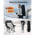 thumbnail image 7 of MOPHOTO Oversized Heated Rocking Camping Chair Support 500 lbs,Portable 3 Adjustable Heating Levels,Folding Quick Setup,Compact Storage,Lawn Chair with Side Pockets for Outdoor(Heated), 7 of 7