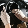 thumbnail image 1 of Zeus Summer Driving Fashion Women Dots Print Sun Protection Gloves Elastic Mittens, 1 of 7