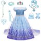 thumbnail image 2 of Disfraz de princesa Elsa Frozen para niñas, vestido de fiesta de Frozen, malla de lentejuelas, vestido de cumpleaños Fivean unisex, 2 of 2