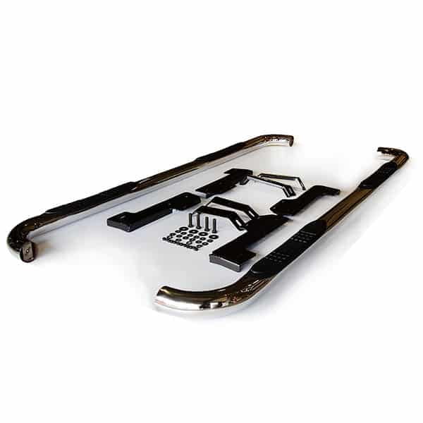 Eagle Manufacturing 3 Barres Latérales Rondes (Inox) – Ford 15-24 F-150 / 17-24 SuperDuty (Super Crew)