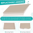 thumbnail image 4 of AECOJOY 12x10 FT Retractable Awning Replacement Canopy, 280g Polyester Sunshade Cover with Valance for Patio, Yard, Deck, Balcony, Beige, 4 of 6