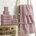 thumbnail image 3 of Modern Threads Aircloud 18-Piece Cotton Adult Bath Towel Set, Silver Pink, 3 of 3