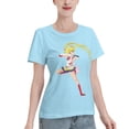 thumbnail image 2 of T-Shirt Basique à Manches Courtes pour Femmes Sailor Moon Lièvre Lunaire, 2 of 6