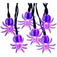 thumbnail image 1 of Luces LED de araña de Halloween, 30 luces LED de araña de Halloween, luces solares para interiores y exteriores para decoraciones de fiestas en el hogar., 1 of 5