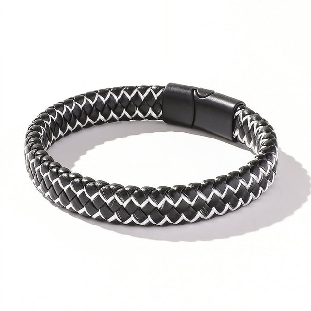 Pulsera de hombre, pulsera tejida a mano, pulsera de hebilla magnética para mujer, joyería sencilla
