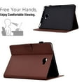 thumbnail image 2 of Case for Galaxy Tab A 10.1" 2016 SM-T580/SM-T585/SM-P580/SM-P585/SM-P585Y, Carbon Fiber Texture PU Leather Multi-Angle Viewing Stand Shockproof Flip Case with Card Slots Magnetic Clasp, Brown, 2 of 6
