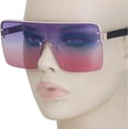 thumbnail image 4 of GFDYREE Lunettes Impeccables Surdimensionnées à Visière Carrée VINTAGE Rétro Style Aviateur, Violet Rose, Surdimensionnées, 4 of 4