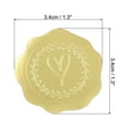 thumbnail image 2 of Uxcell Embossed Seal Stickers,  200Pcs Small Heart Wax Looking Embossed Envelope Self Adhesive Sticker, Gold Tone, 2 of 6