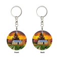 thumbnail image 2 of Naloa Fall Village Scenery Print Round Keychain Keychain Key Ring, Key Tag, Key Chain Bulk for Gift Accessories (Round), 2 of 7