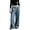Blue, variant on Smsaxvxz Womens Baggy Fashion Dress Pants Lightweight Pleated Wide Leg Pants Casual Loose Trousers Gray M