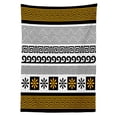 thumbnail image 3 of Ambesonne Greek Theme Tablecloth Rectangular Table Cover, Greece Historical Theme, 60"x90", Marigold White and Black, 3 of 4