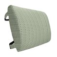 thumbnail image 1 of Aztec Lumbar Pillow, Vertical Borders with National Motifs Tribal Culture, Soft Back Cushion for Office Chairs with Adjustable Straps, 14" x 13", Reseda Green and Beige, by Ambesonne, 1 of 7