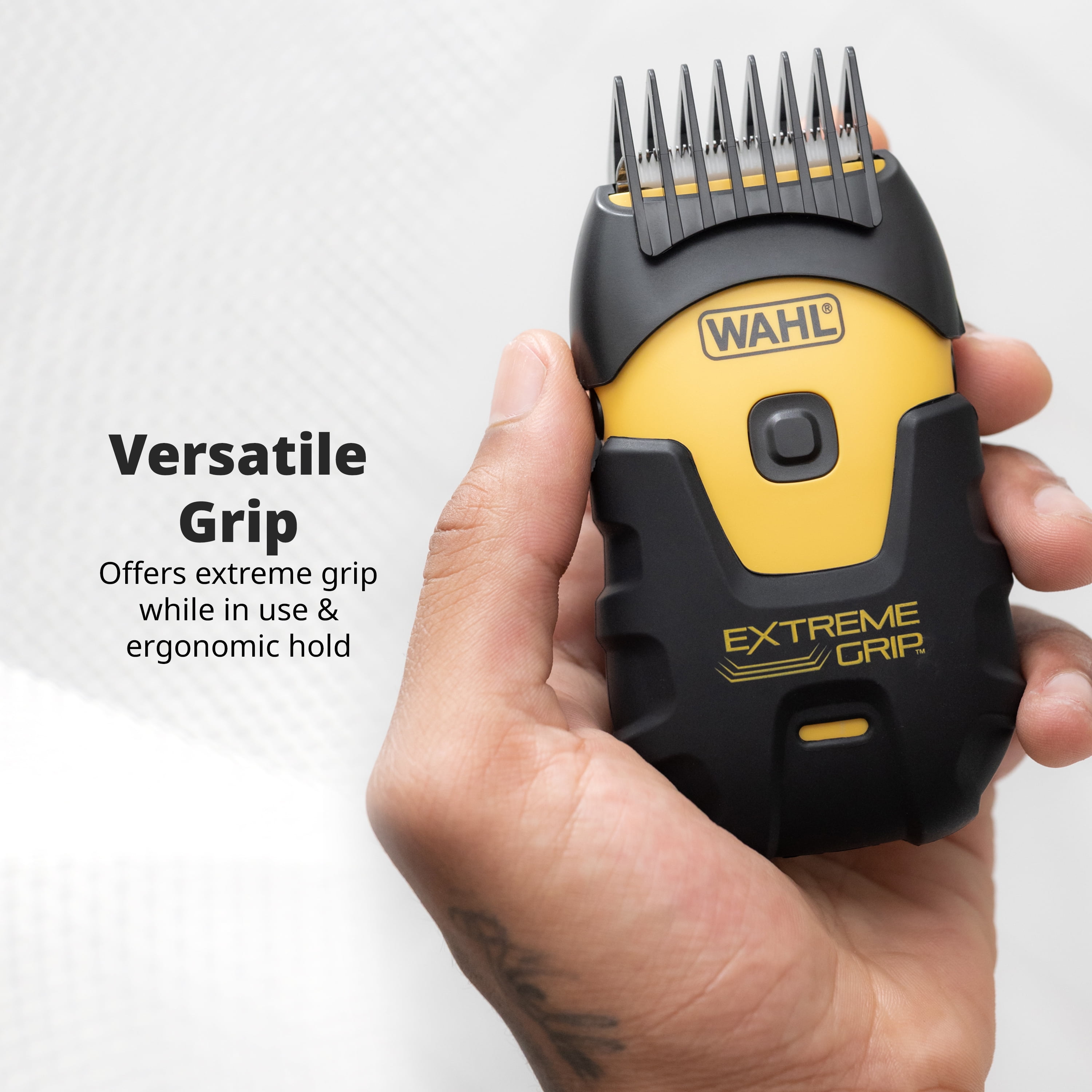 Wahl Tondeuse corporelle Lithium Ion+ Extreme Grip avec longueurs réglables, lame douce pour la peau, étanche, USB – Modèle 3310