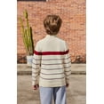 thumbnail image 2 of Arshiner Boy's Cable Knitted Sweater Half Zip Lightweight Casual Pullovers, 2 of 6