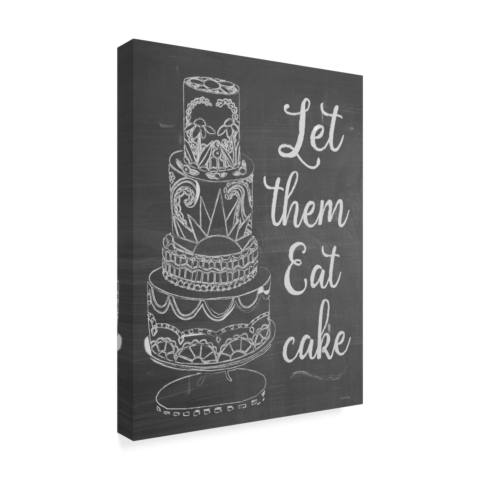 Trademark Fine Art 'Let Them Eat Cake Chalk' Canvas Art by Leslie Wing