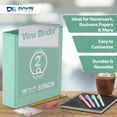 thumbnail image 4 of Davis Group Economy 3-Ring View Binders, 2" Round Rings, 475 Capacity, Mint, Pack of 6, 4 of 4