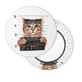 thumbnail image 2 of Disketp Cat Holding Mugshot Sign Funda Redonda para Taburete, Funda de Cojín para Silla de Bar Suave y Elástica-13 inch, 2 of 7