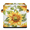 Multicolor 2, variant on CURLYOOT Wildflowers Summer Cube Storage Bin 11 Inch Fabric Storage Cube for Shelves Decorative Floral Green Leaf Foldable Basket with Leather Handle for Closet Shelves Organizer