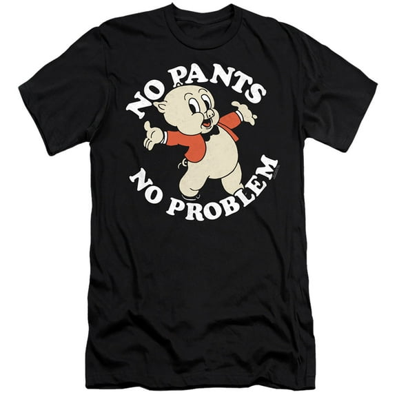 Looney Tunes No PantS/S S Adult 30/1 T-Shirt Black