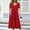 Dresses-546Red, variant on Gamivast Work Dresses for Women Short Sleeve V-Neck Pleated Front A Line Dress Knee Length Solid Swing Dress Business Casual Office Church Wear