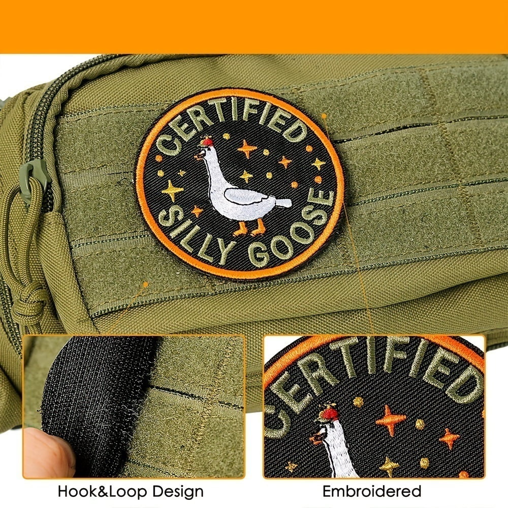 1 set of fun animal meme morale badge embroidery patches for backpacks, dog harnesses, military vests, gym bags, hats, helmets
