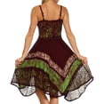 thumbnail image 2 of Sakkas Aphrodite Embroidered Batik Dress - Chocolate / Green - OS, 2 of 4